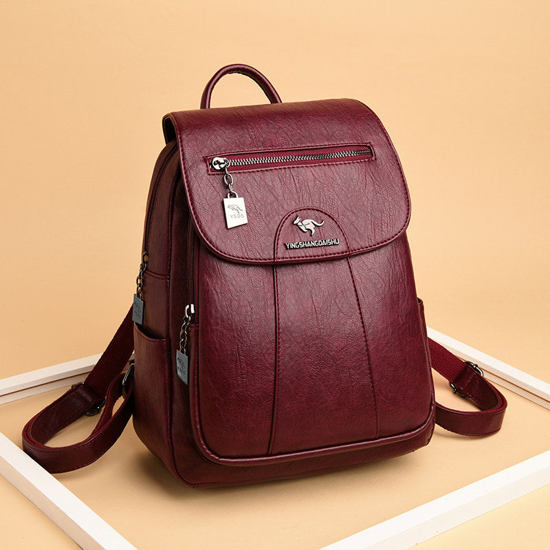 Women's Backpack, PU Leather, Vintage Style — product view 2