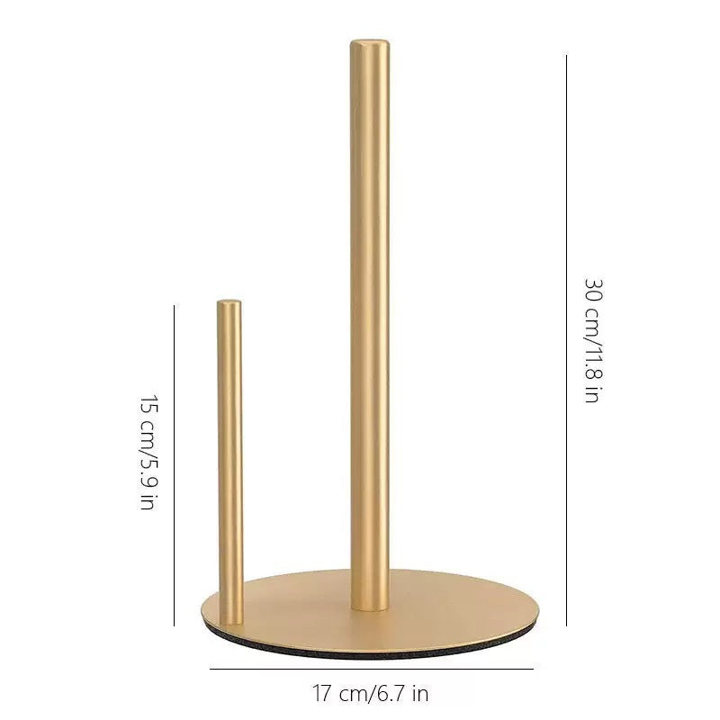 Stainless steel kitchen roll holder, double rod — product view 5