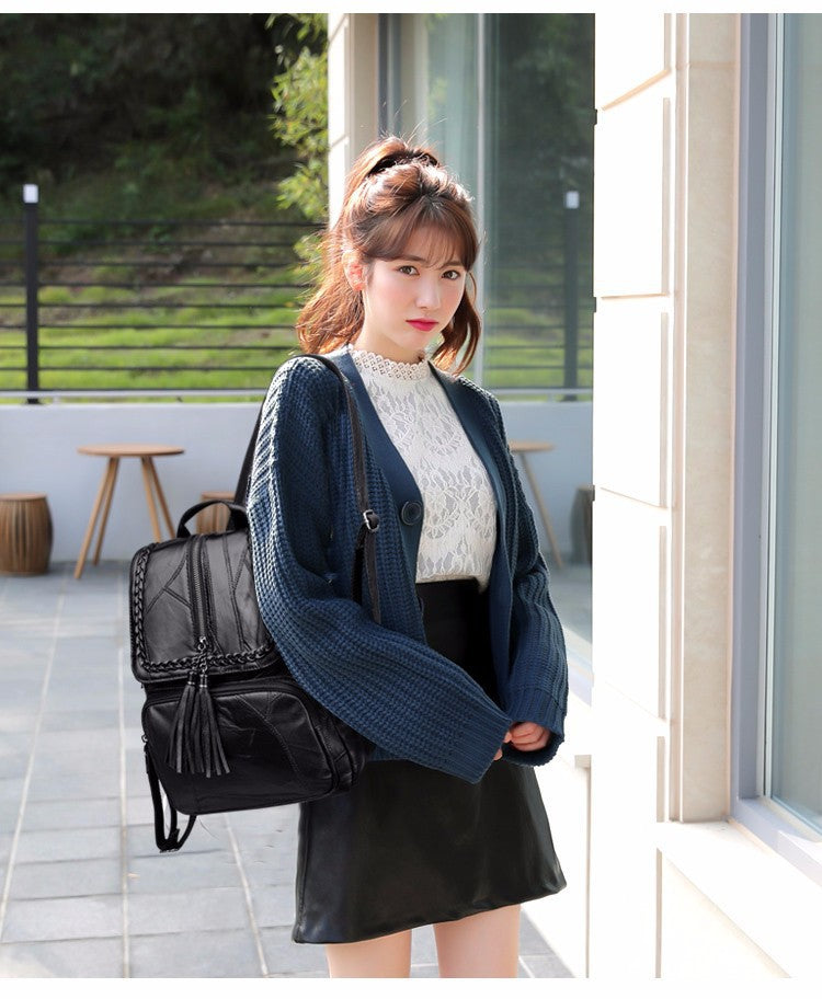 Women’s Backpack made of PU Leather, 20–35 L, Model 2066 — product view 3