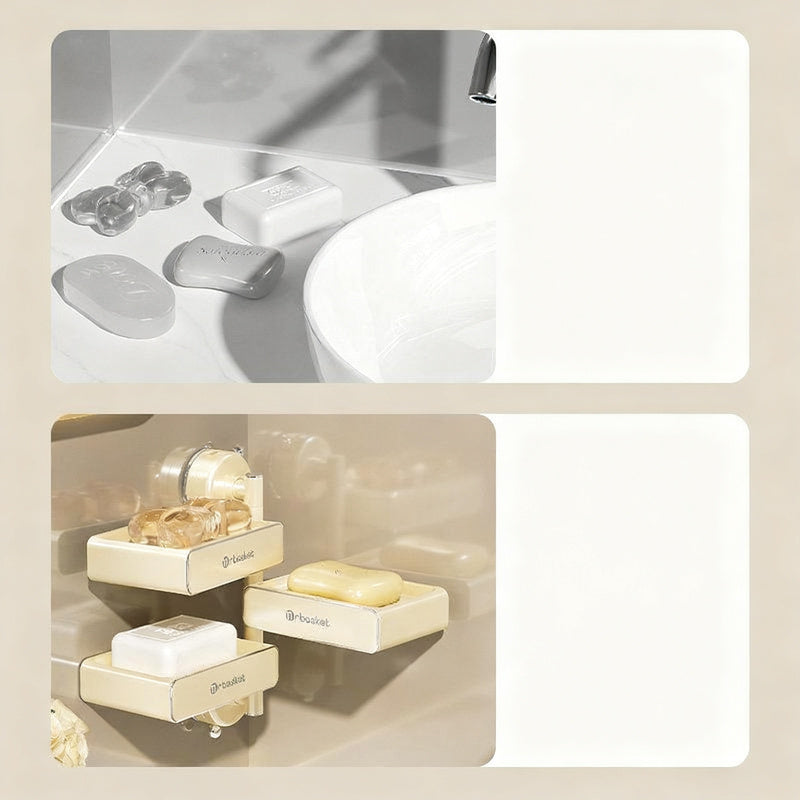 Rotatable soap dish with suction cup — product view 4
