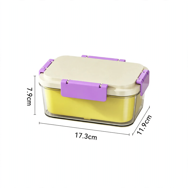 Fresh-keeping box with cooling element and drip tray — product view 3