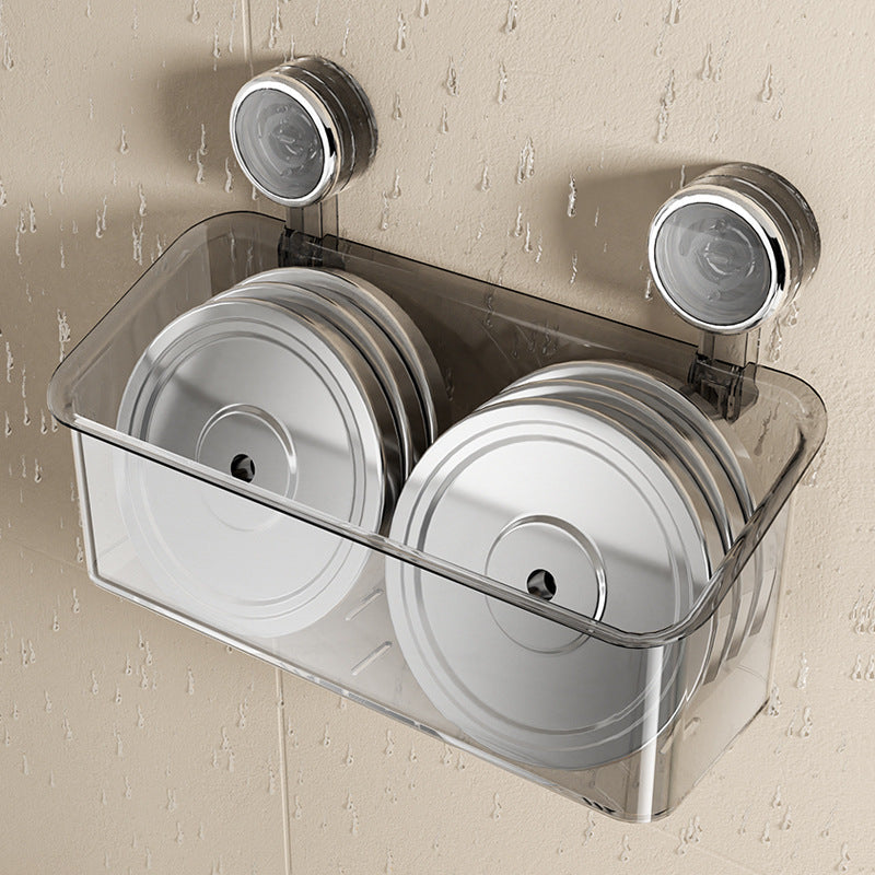 Wall-mounted storage box with suction cup — product view 4