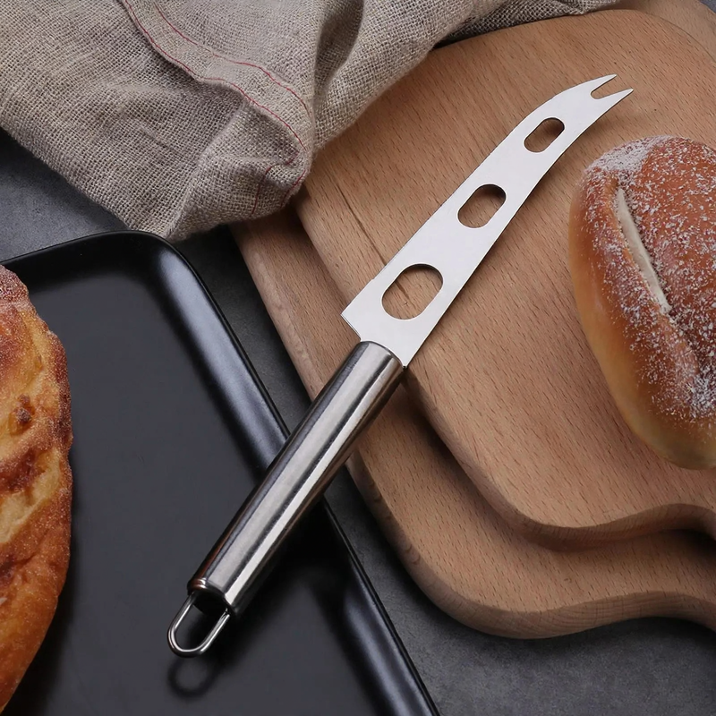 Pizza cutter and cake server made of stainless steel — product view 1