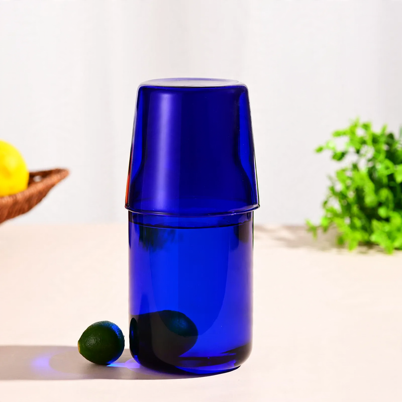 Glass jug with glass, heat resistant — product view 6