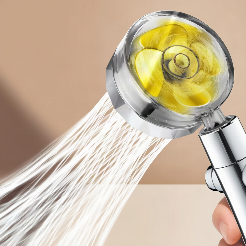 Shower head with pressure balance, ABS, round — product view 1