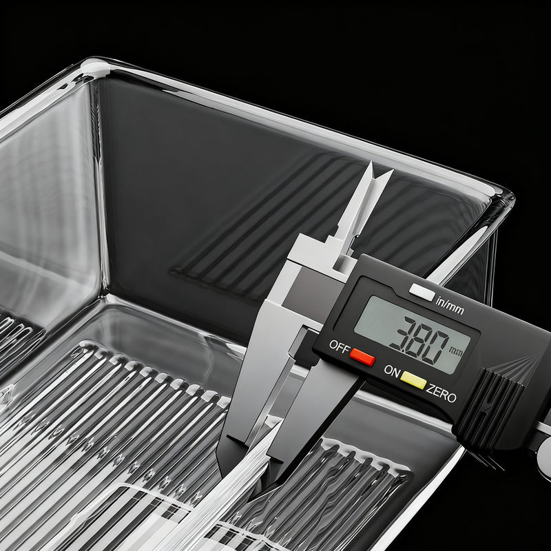 Refrigerator drawer made of PET with drain grid — product view 1