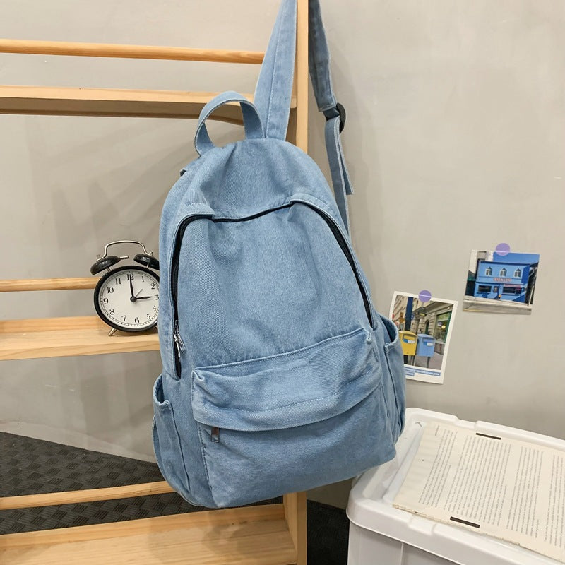 Denim fabric backpack, lightweight and versatile — product view 6