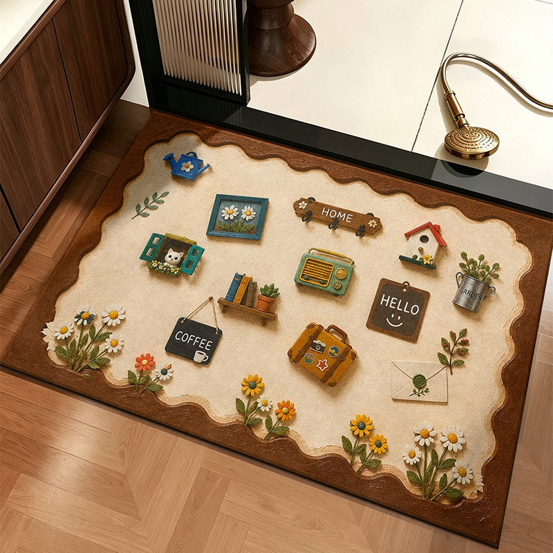 Diatomaceous earth bath mat, washable — product view 6