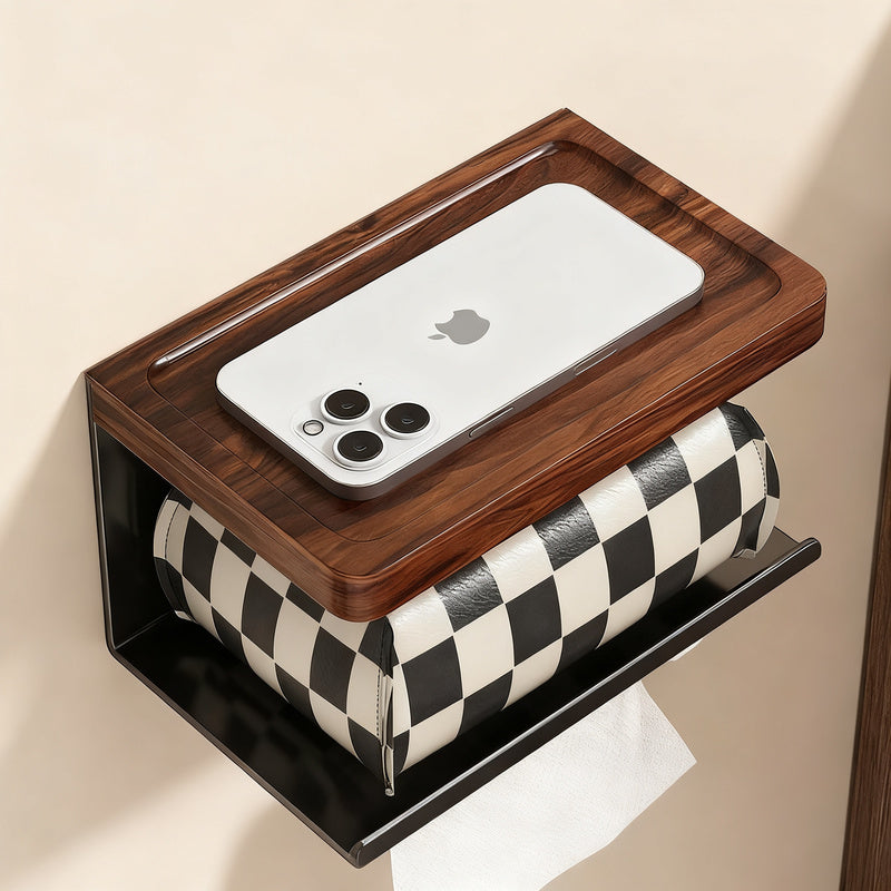 Wall-mounted paper towel holder, stainless steel — product view 2