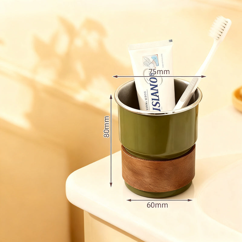 Toothbrush cup made of PET, 280 ml, square — product view 4