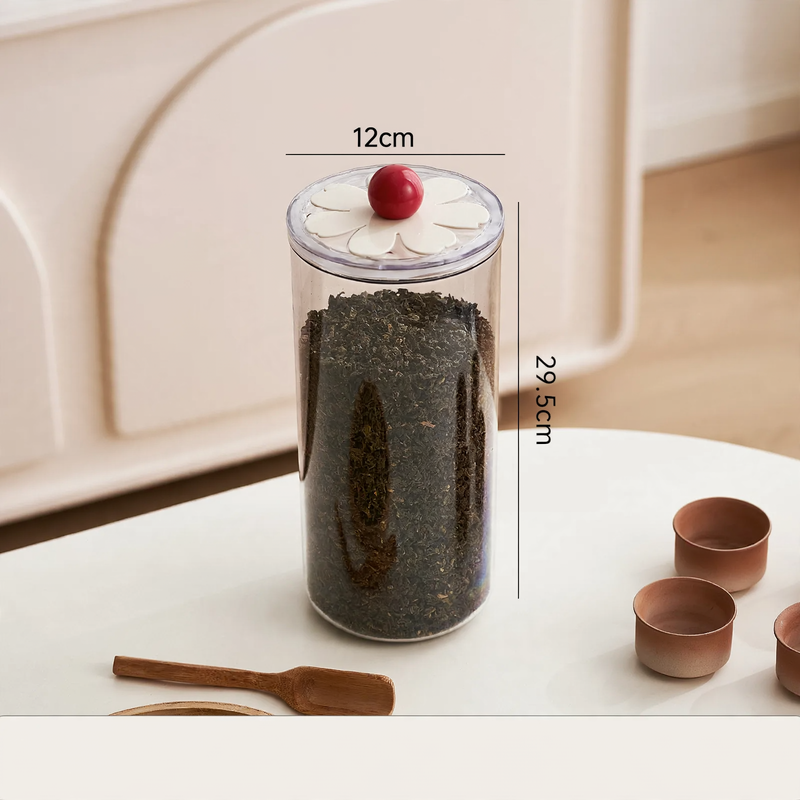 Plastic storage container, round, transparent — product view 7