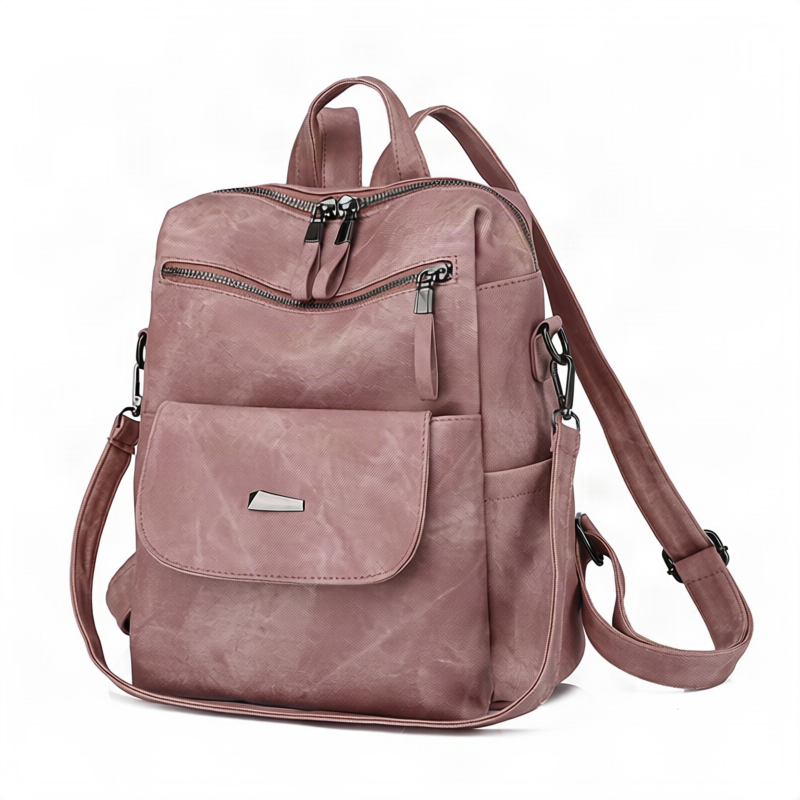 Women’s backpack made of PU, large capacity — product view 6