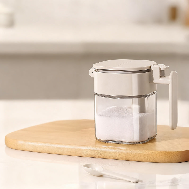 Spice jar with spoon, glass, airtight — product view 5
