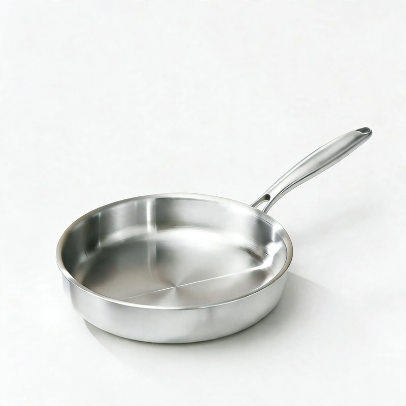 Frying pan, 410 stainless steel, honeycomb pattern — product view 4