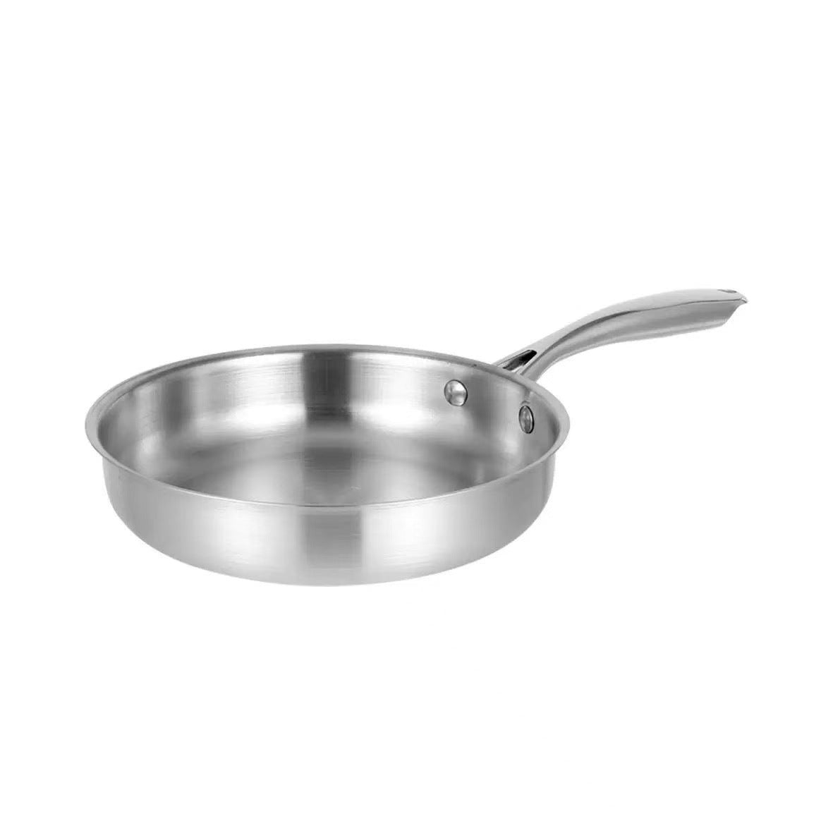Frying pan, 410 stainless steel, honeycomb pattern — product view 5