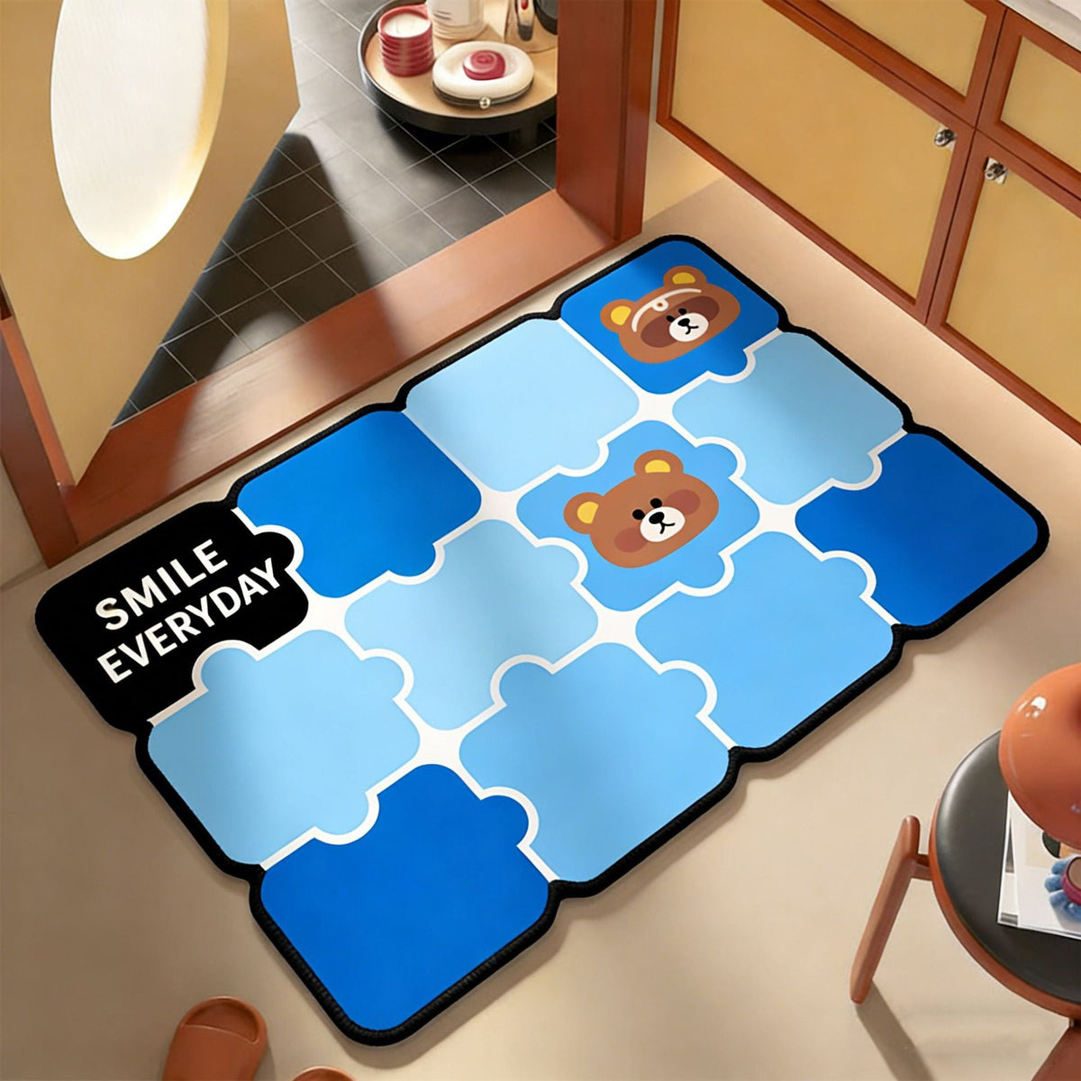 Cartoon doormat made of polyester, washable — product view 3