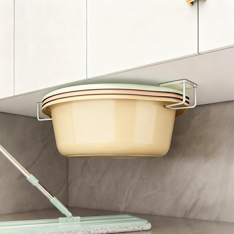 Stainless steel hooks for under-cabinet, no drilling — product view 2