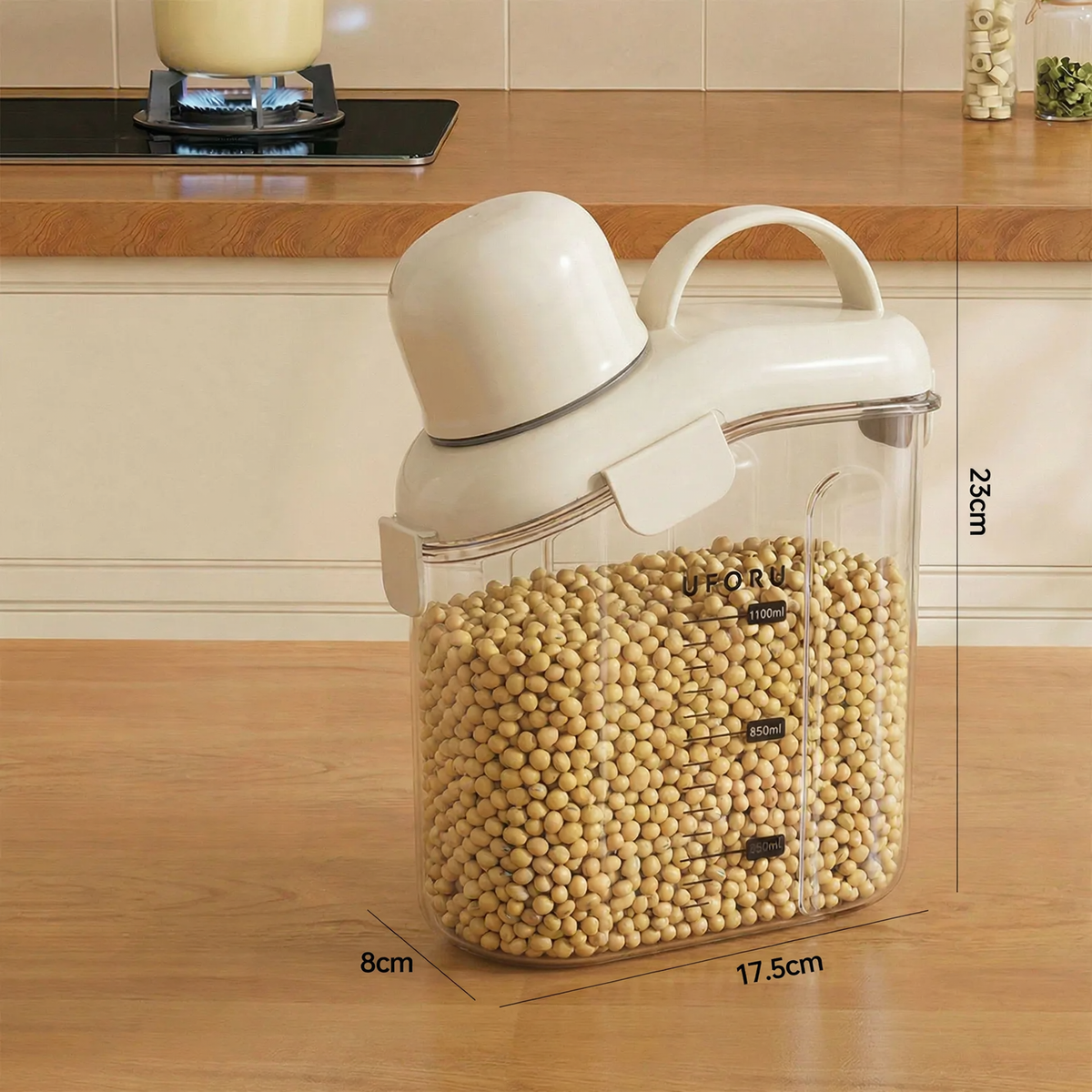 Portable storage container with lid, 2–3 liters, plastic — product view 4