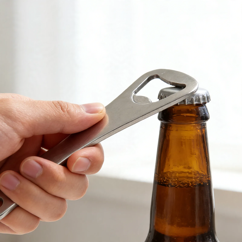 Steel bottle opener, portable — product view 2