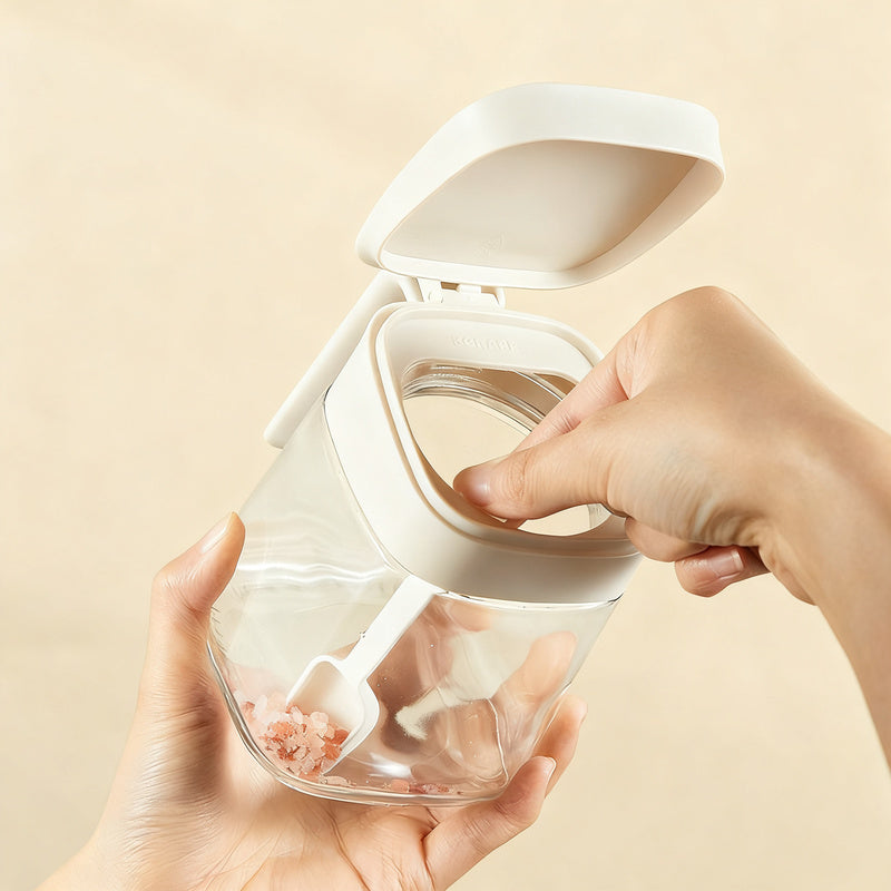 Glass spice boxes with lid, modern — product view 3