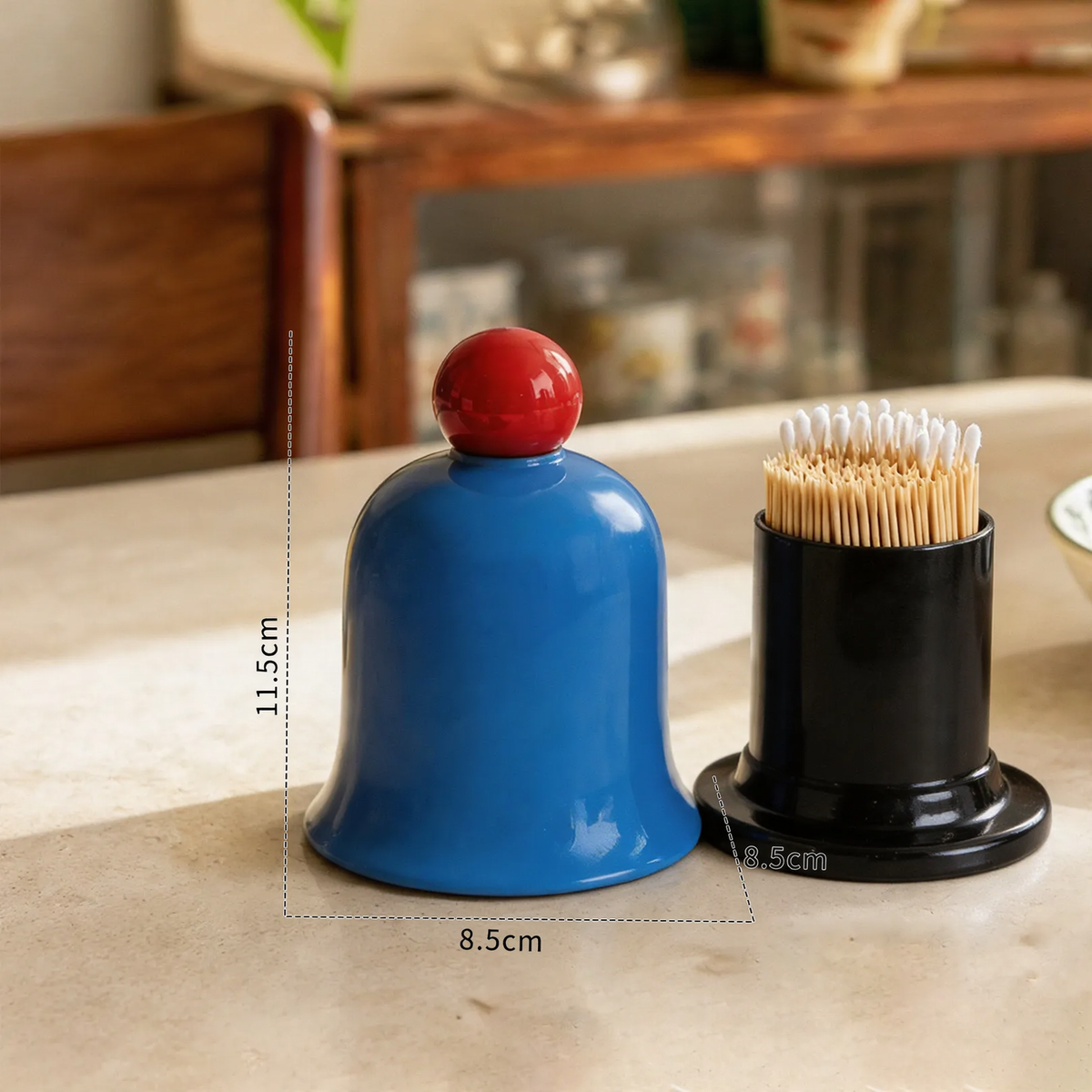 Toothpick box with bell, ABS plastic — product view 7