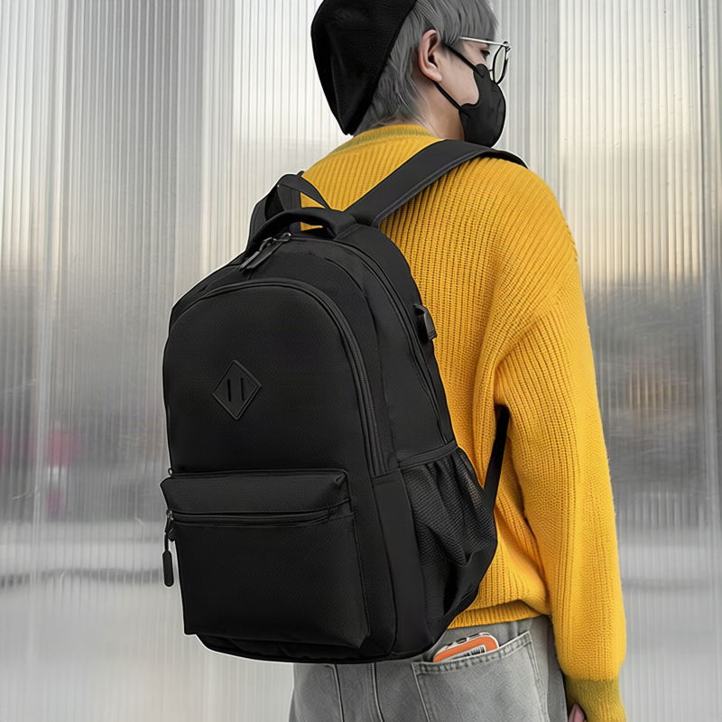 Travel backpack, 36–55 L, striped pattern — product view 1
