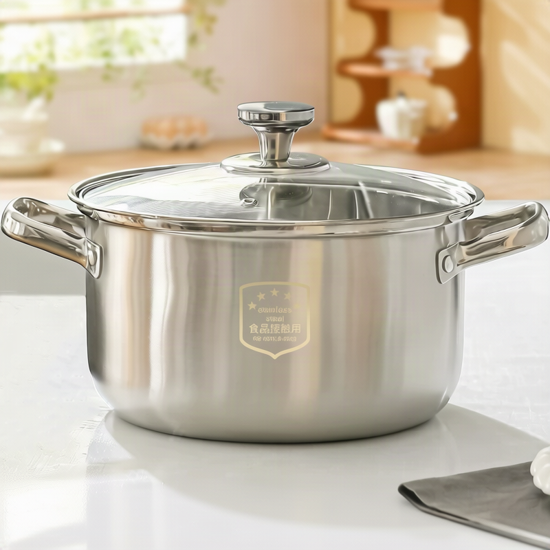 Stainless steel cooking pot 20 cm, 1.1–2 L, model HD190912 — product view 1