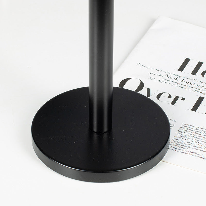 Standing paper roll holder made of stainless steel, black — product view 3