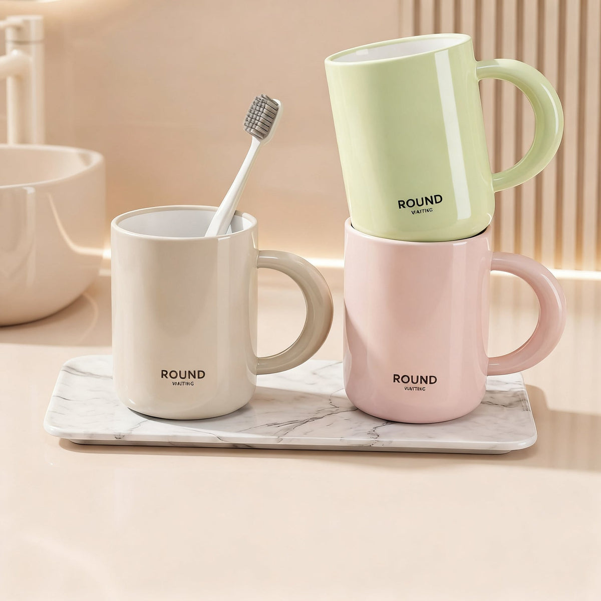 Toothbrush cup made of PP, unbreakable — product view 6