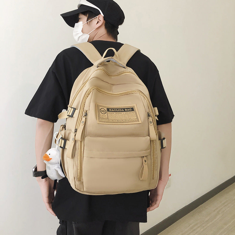 Double backpack, nylon, breathable, with tag — product view 1