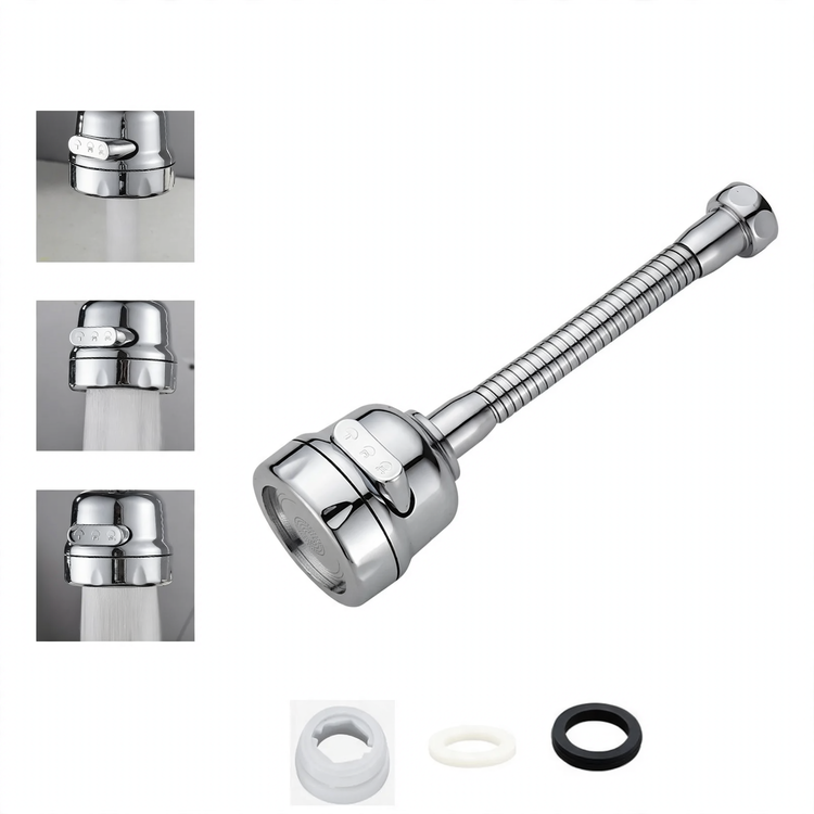 kitchen faucet attachment, extendable, with splash guard — product view 7