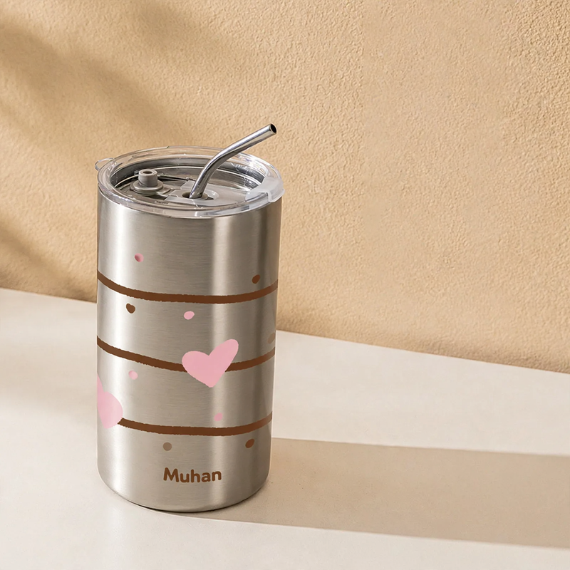 Insulated mug 350–600 ml with double wall and drinking lid — product view 6