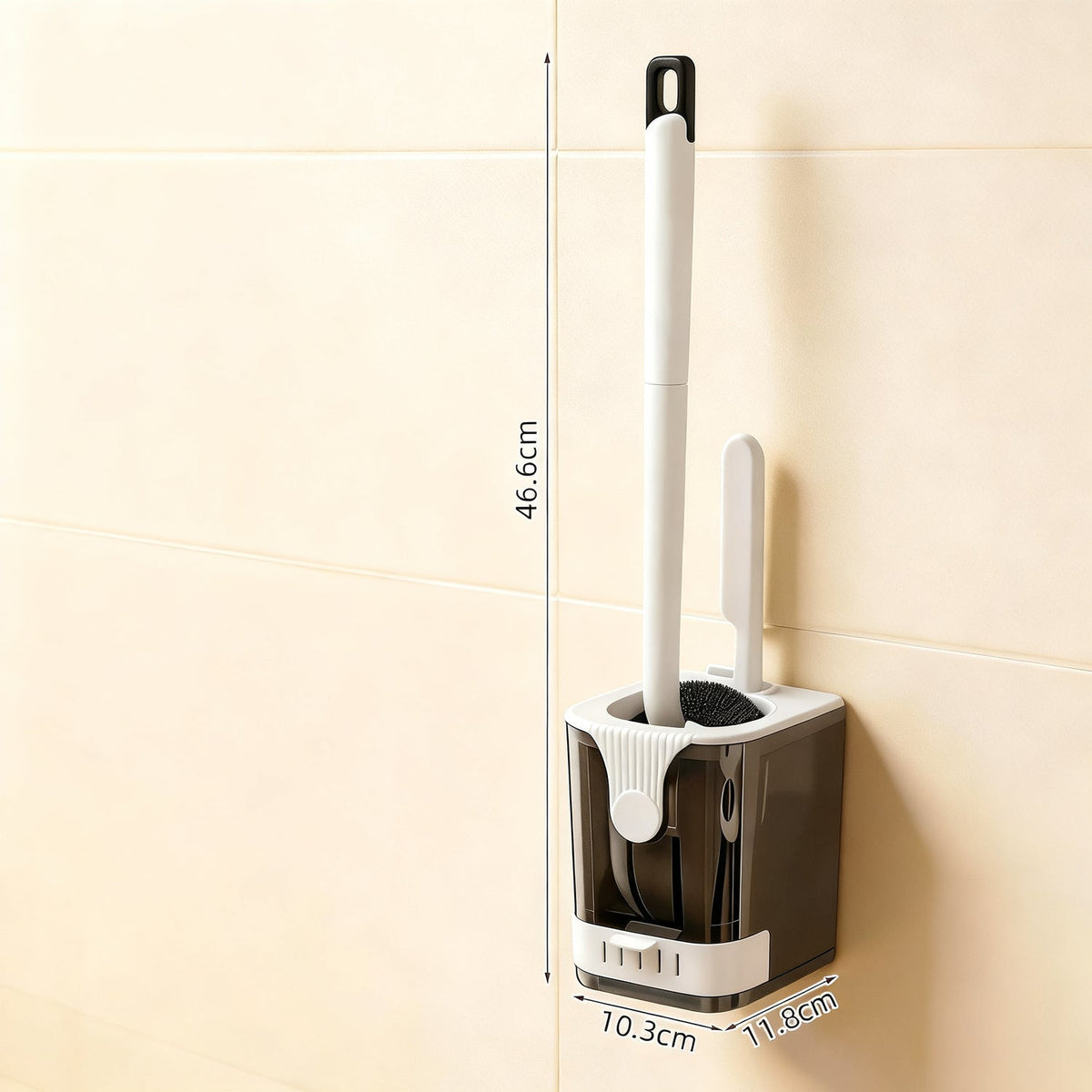 Toilet brush with holder, wall mountable — product view 7