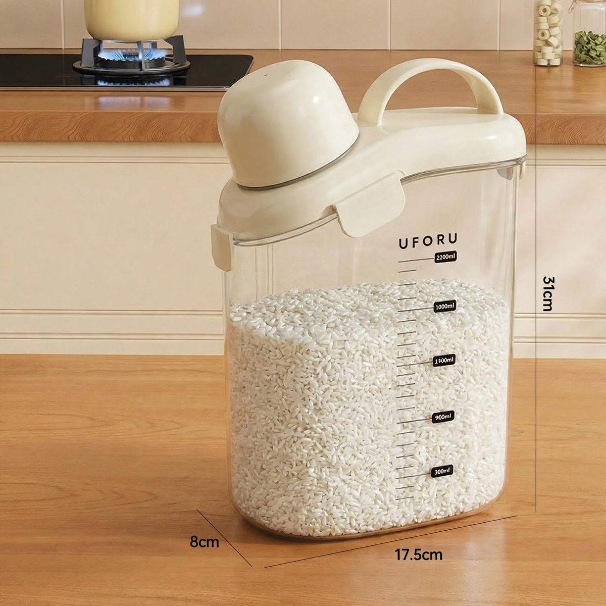 Portable storage container with lid, 2–3 liters, plastic — product view 6