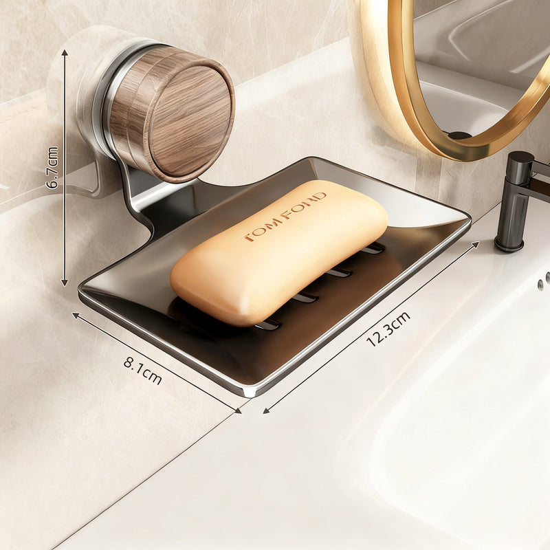 Double-layer soap dish with suction cup — product view 5