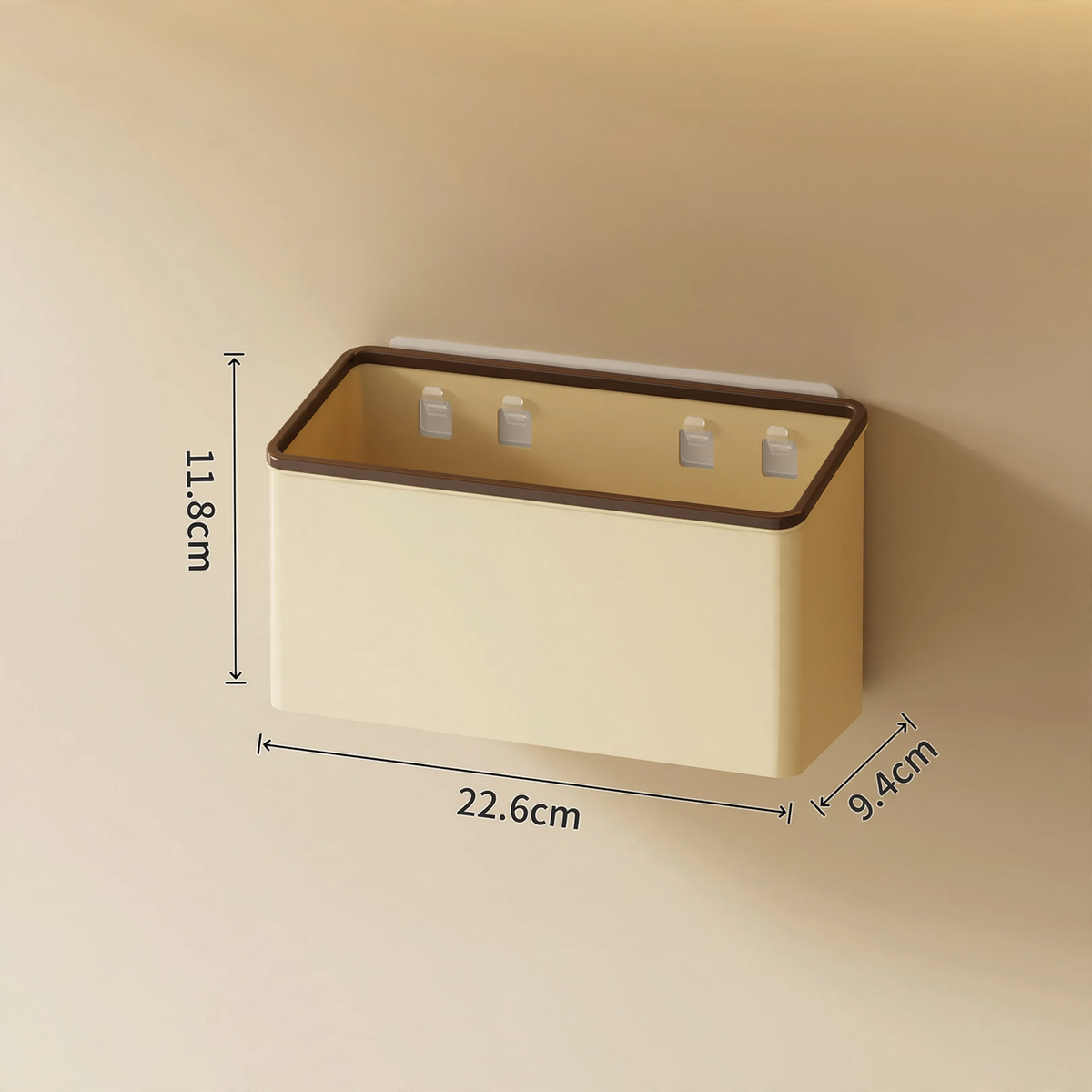 Wall-mounted storage box, PET, self-adhesive — product view 5