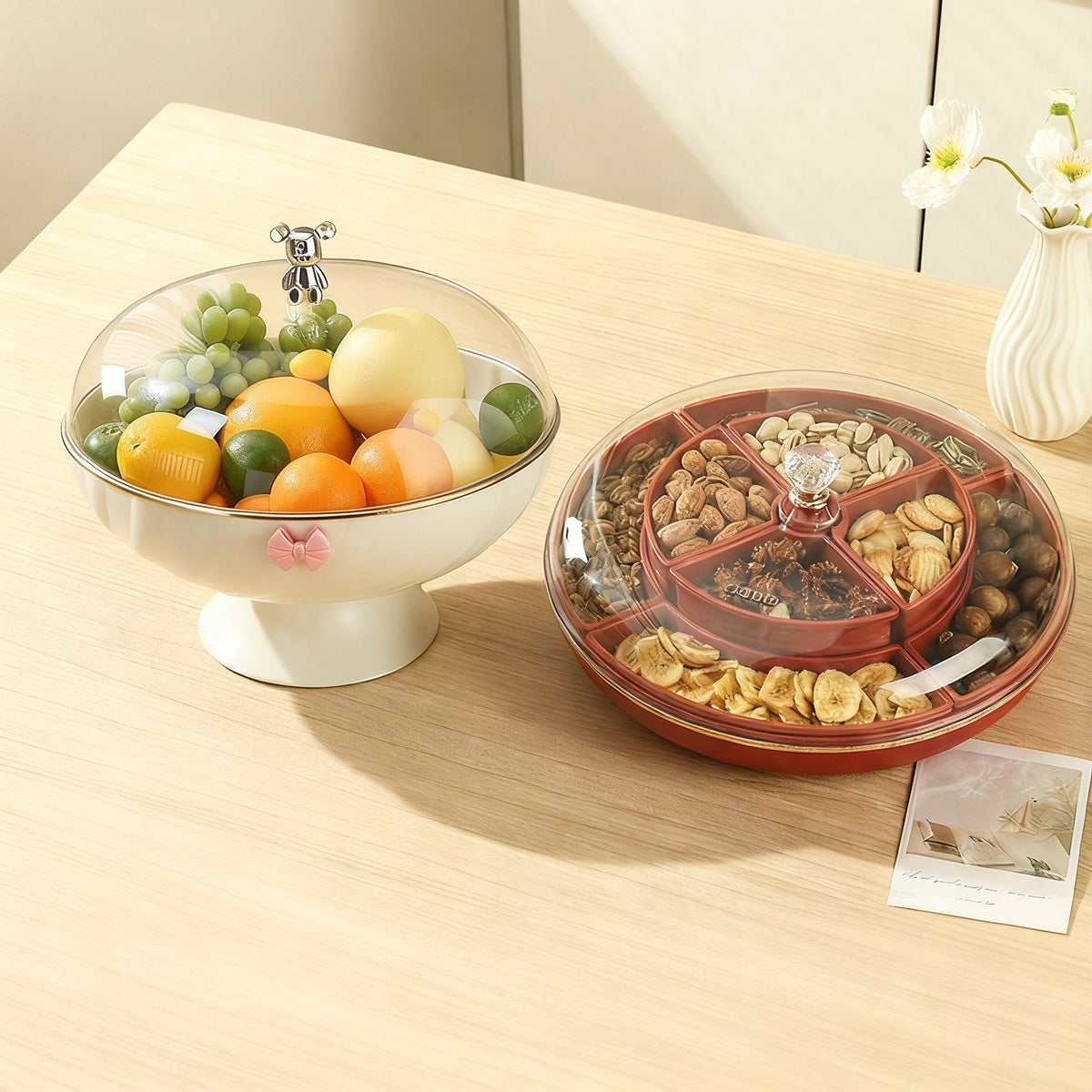 Rotatable nut shell with 8 compartments, sealable — product view 3
