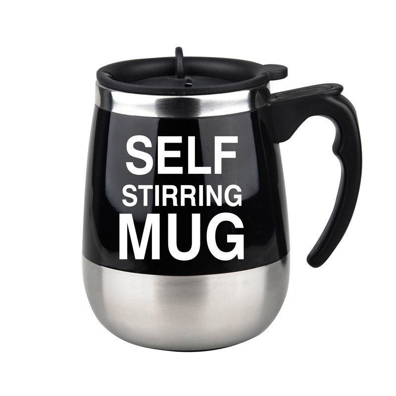 Self-stirring mug, 350 ml, stainless steel — product view 4