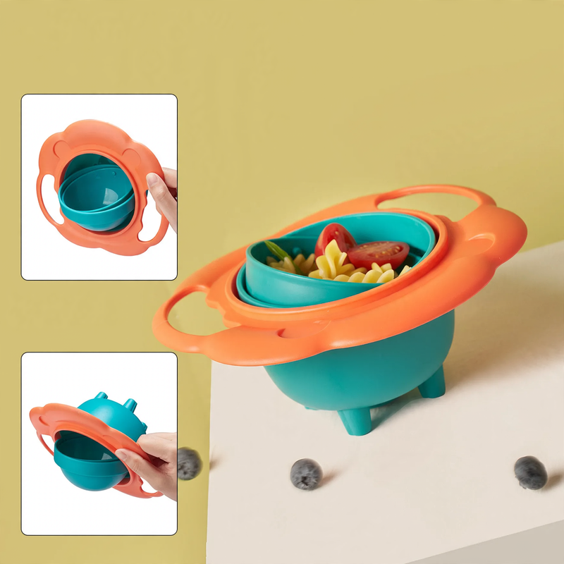 Rotating children's bowl, 19 cm, PP, non-slip — product view 2