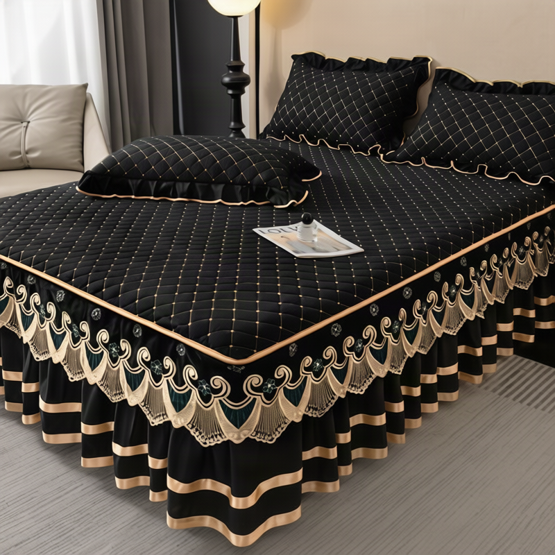 Bed skirt with ruffles, cotton, 1.8 m bed — product view 2
