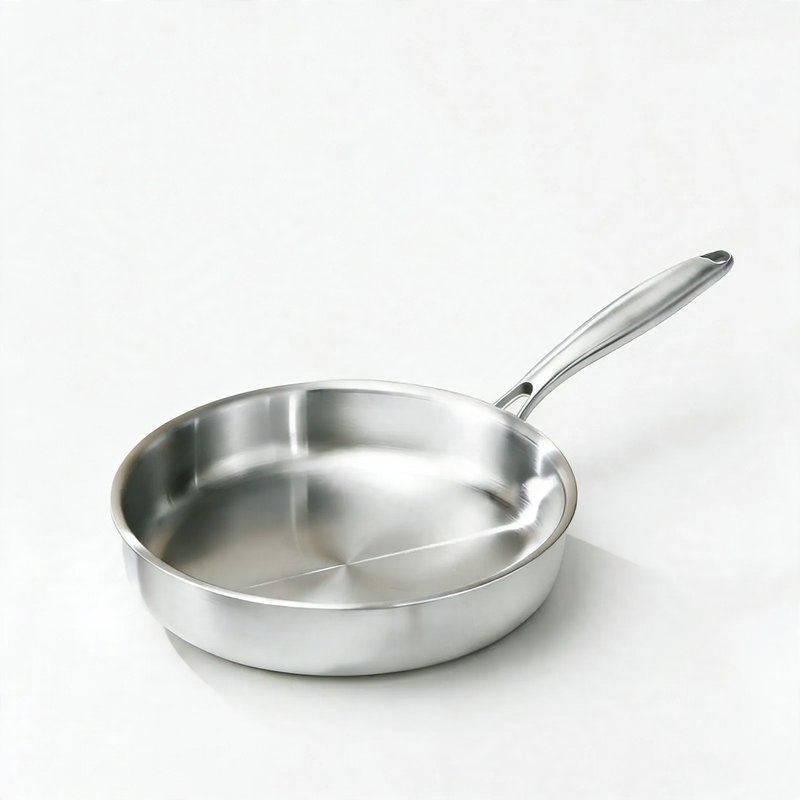 Frying pan, 410 stainless steel, honeycomb pattern — product view 5