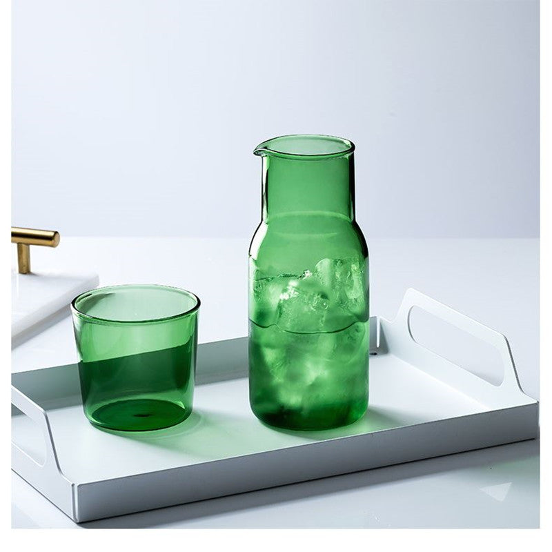 Glass jug with glass, heat resistant — product view 3