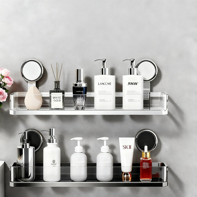 Bathroom shelf with suction cup without drilling — product view 3
