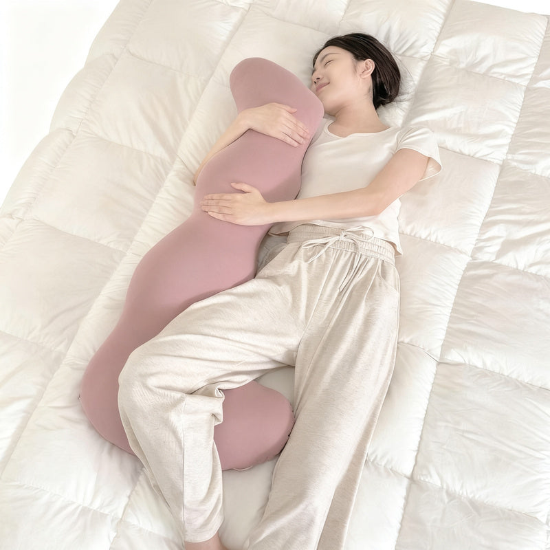 Side sleeper pillow made of cotton, 115 × 48 cm — product view 3