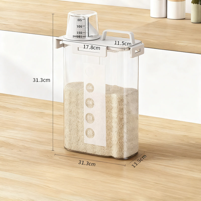 Plastic storage container with lid, airtight — product view 6