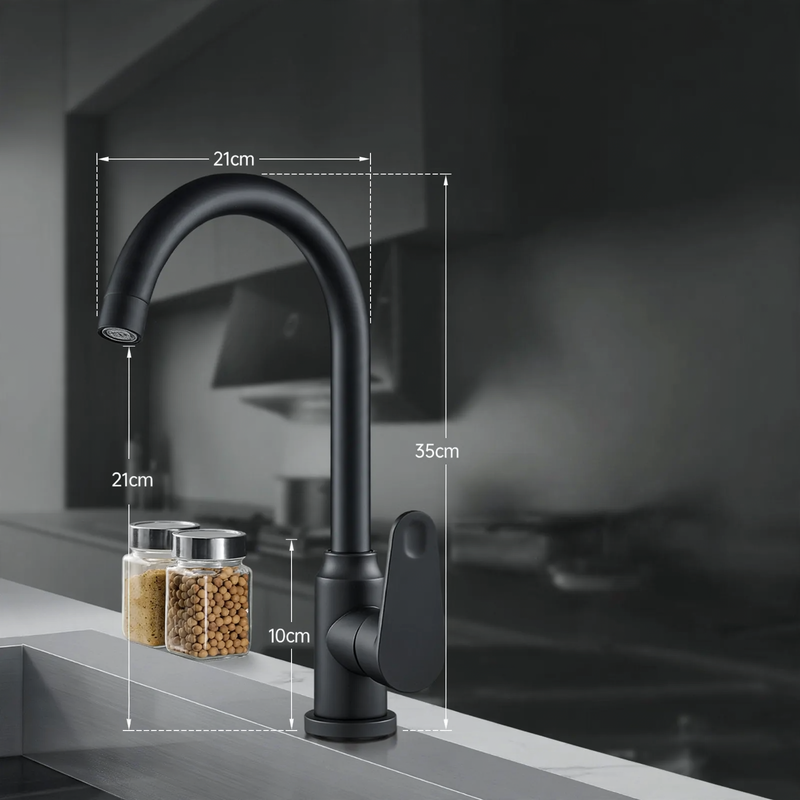Kitchen mixer with universal joint and pressure compensation — product view 6