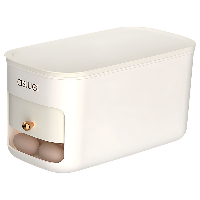 Refrigerator egg box with rolling mechanism — product view 3