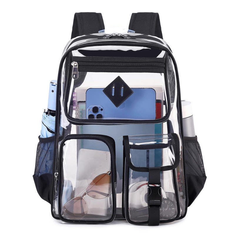 Nylon backpack, transparent, up to 15 inches, durable — product view 1