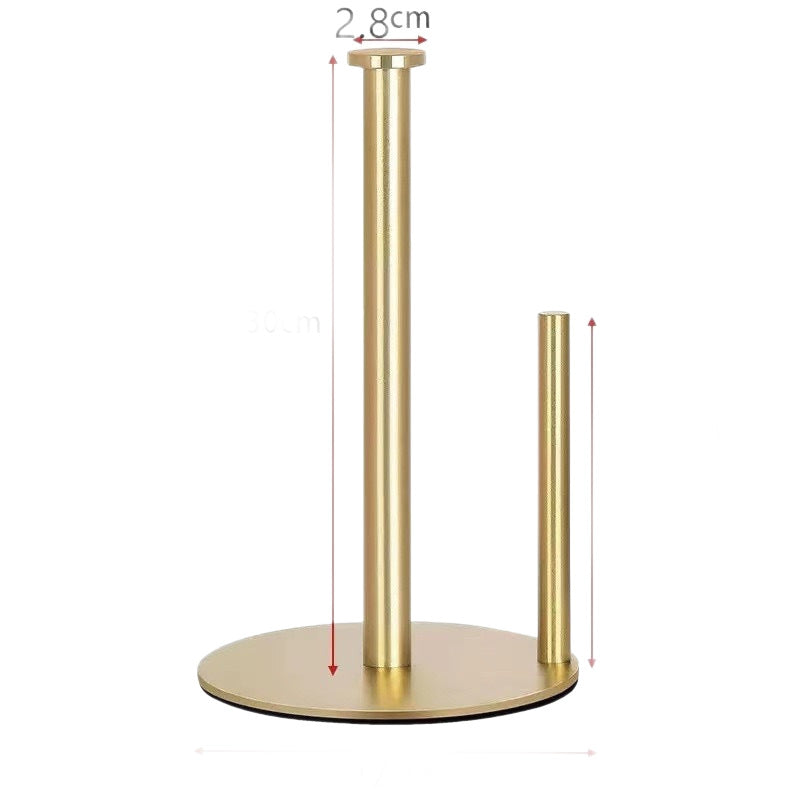 Stainless steel kitchen roll holder, double rod — product view 4