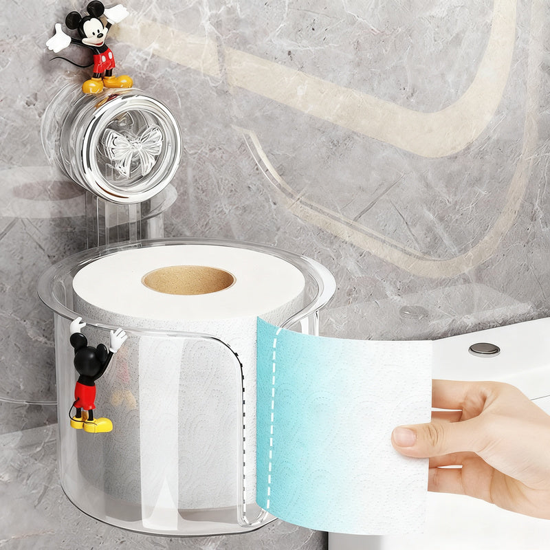 Toilet paper holder with suction cup, wall mountable — product view 2